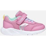 Geox - Sprintye - Sneakers - Roze/Lichtgroen - Mesh/Kunstleer