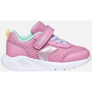 Geox - Sprintye - Sneakers - Roze/Lichtgroen - Mesh/Kunstleer