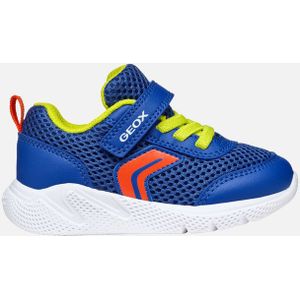 GEOX - SPRINTYE - Sneakers - Koningsblauw/Rood - Mesh en Lederlook