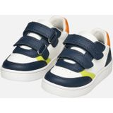 GEOX - ECLYPER Sneakers - Marineblauw/Wit - Lederlook/Nylon