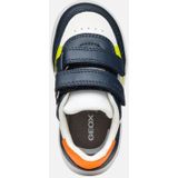 GEOX - ECLYPER Sneakers - Marineblauw/Wit - Lederlook/Nylon