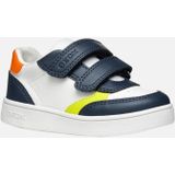 GEOX - ECLYPER Sneakers - Marineblauw/Wit - Lederlook/Nylon