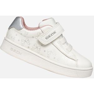 GEOX - ECLYPER - Sneakers - Wit/Zilver - Lederlook - Klittenband