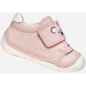 GEOX TUTIM Sneakers - ROZE/WIT - Nappa - Klittenbandsluiting voor Peuters