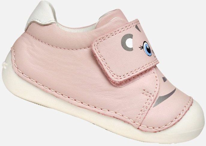 GEOX TUTIM Sneakers - ROZE/WIT - Nappa - Klittenbandsluiting voor Peuters