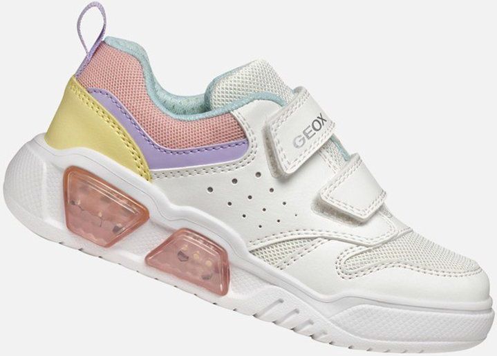 Geox J ILLUMINUS Basketbalschoenen - Wit/Meerkleurig