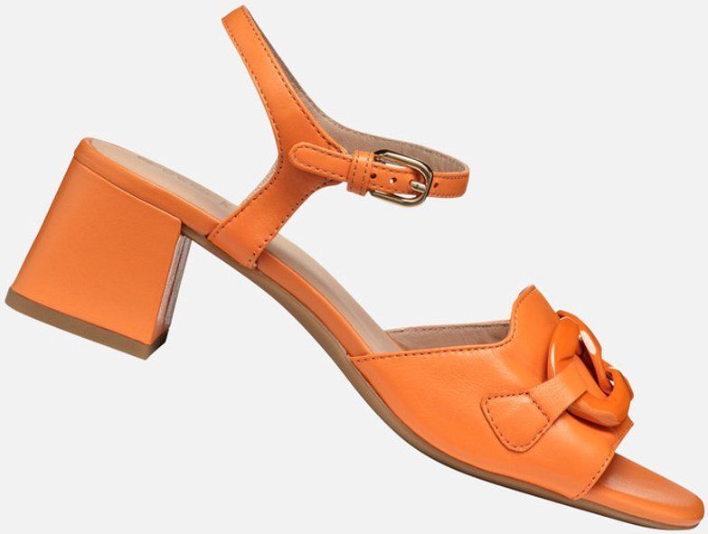 GEOX - NEW ERAKLIA 50 T - Sandalen - ORANJE - Nappa