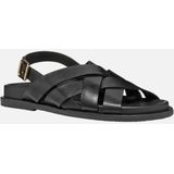 GEOX ADELASH Sandalen - ZWART - Gevlochten Leer - Ademend en Comfortabel