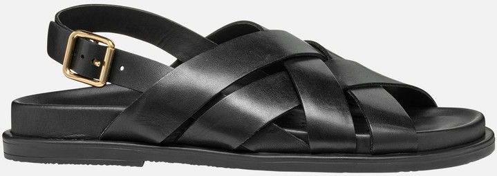 GEOX ADELASH Sandalen - ZWART - Gevlochten Leer - Ademend en Comfortabel