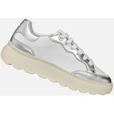 GEOX - SPHERICA EC4.1 Sneakers - Wit/Zilver - Nappa en Metallic Leer