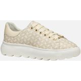 Geox - Spherica EC4.1 - Dames Sneakers - Melk Wit - Ademend Materiaal