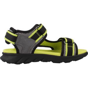 Geox - Airadyum - Sandalen - Marineblauw - Mesh en Gewaxte Leer