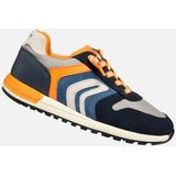 Alben - Lage Sneakers - Grijs - Marineblauw - Suède en Nylon