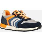 Alben - Lage Sneakers - Grijs - Marineblauw - Suède en Nylon