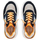 Alben - Lage Sneakers - Grijs - Marineblauw - Suède en Nylon