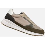 GEOX - BRANTHON - Sneakers - Legergroen/Beige - Suède/Textiel