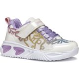 Geox - ASSISTER GIRL - Sneakers - Wit/multicolour - Klittenbandschoen met Glitterstrikpatroon