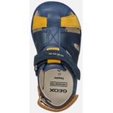 GEOX - DELHI - Sandalen - Donker Marineblauw/Donkerg geel - Gewaxt Leer/Suède