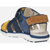 GEOX - DELHI - Sandalen - Donker Marineblauw/Donkerg geel - Gewaxt Leer/Suède