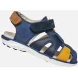 GEOX - DELHI - Sandalen - Donker Marineblauw/Donkerg geel - Gewaxt Leer/Suède