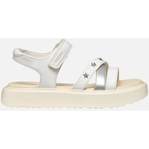 GEOX - KODETTE - Sandalen - Wit/Zilver - Lederlook