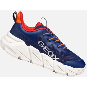 GEOX - FLEXYPER FAST TIENERS - Sneakers - Marineblauw - Mesh - Lage Jongenssneaker