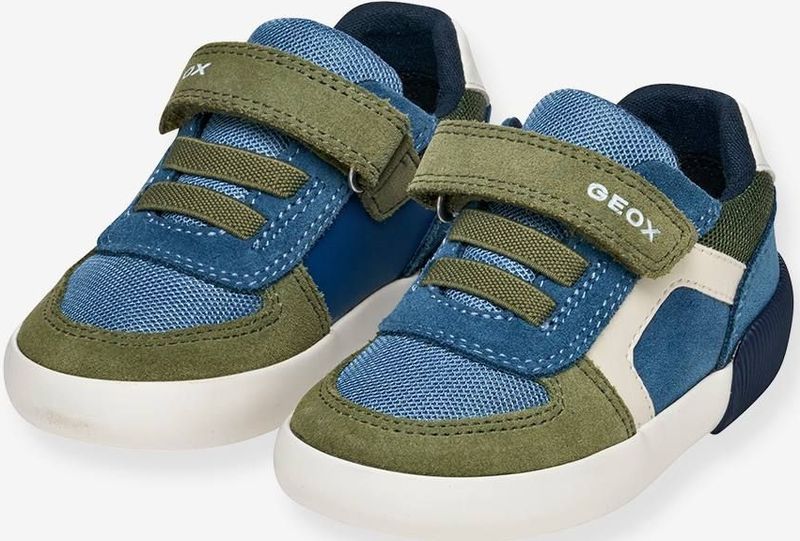 Geox - GISLI BOY - Sneakers - Blauw - Rindsnubukleder - Kinderschoenen