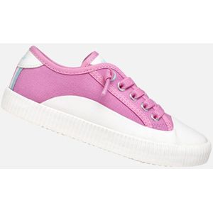 Geox - Tippeste - Sneakers - Roze - Canvas/Leerachtig Materiaal