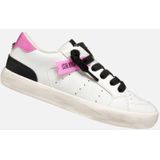 GEOX - GISLI - Sneakers - Wit/Fuchsia - Lederlook