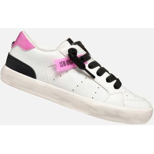 GEOX - GISLI - Sneakers - Wit/Fuchsia - Lederlook