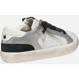 GEOX - GISLI - Sneakers - Wit/Zilver - Lederlook/Nubucklook