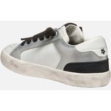 GEOX - GISLI - Sneakers - Wit/Zilver - Lederlook/Nubucklook