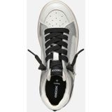 GEOX - GISLI - Sneakers - Wit/Zilver - Lederlook/Nubucklook