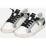 GEOX - GISLI - Sneakers - Wit/Zilver - Lederlook/Nubucklook