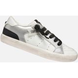GEOX - GISLI - Sneakers - Wit/Zilver - Lederlook/Nubucklook
