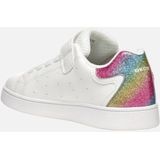 Geox J Eclyper Girl A Sneakers voor meisjes, Wit-rosgoud., 24 EU