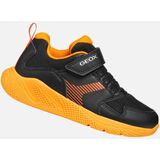 Geox J Sprintye Boy A kinderschoenen, Zwart Oranje, 27 EU