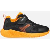Geox J Sprintye Boy A kinderschoenen, Zwart Oranje, 27 EU