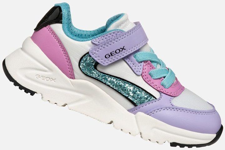 GEOX - LOFTUS - Sneakers - Lila/Turkoois - Lederlook/Nylon