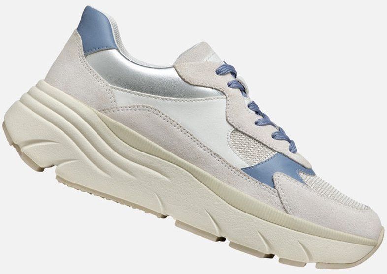 Geox - D45UFB 05422 - Sneakers - Blauw - Suède en Polyurethaan