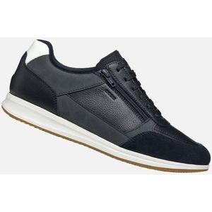 GEOX - AVERY - Sneakers - Marineblauw - Lederlook en Nubucklook