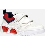 GEOX - ILLUMINUS TIENERS - Sneakers - Wit/Rood - Mesh en Lederlook