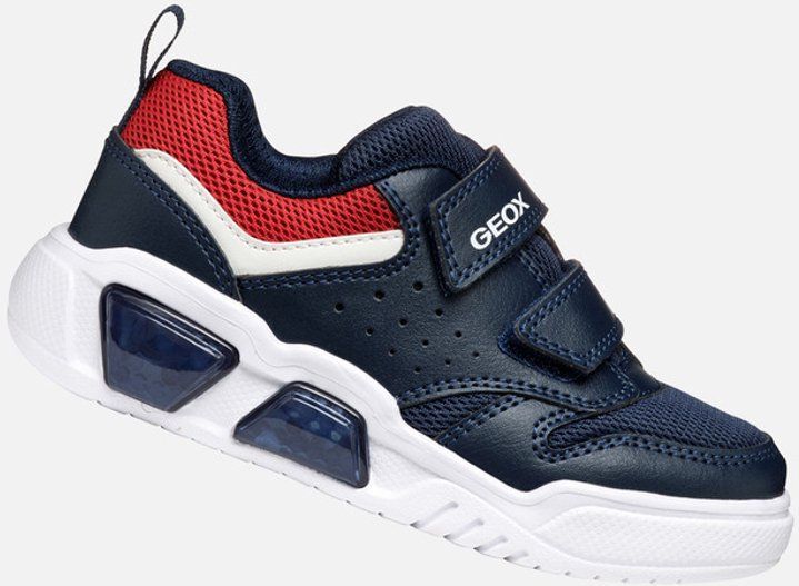 Geox - Illuminus - Sneakers - Zwart - Synthetisch - Textiel