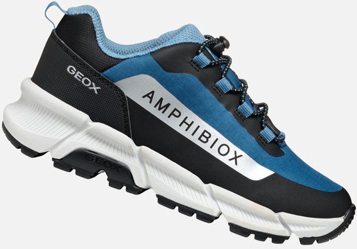 GEOX - FLEXYPER PLUS ABX - Sneakers - Petrolblauw - Nylon en Lederlook