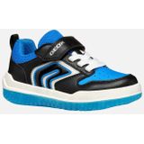 GEOX - BUZZERLIGHT - Sneakers - Zwart/Lichtblauw - Lederlook/Mesh