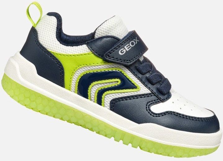 Geox - J Buzzerlight Boy B - Sneakers - Marineblauw Lime - 28 EU