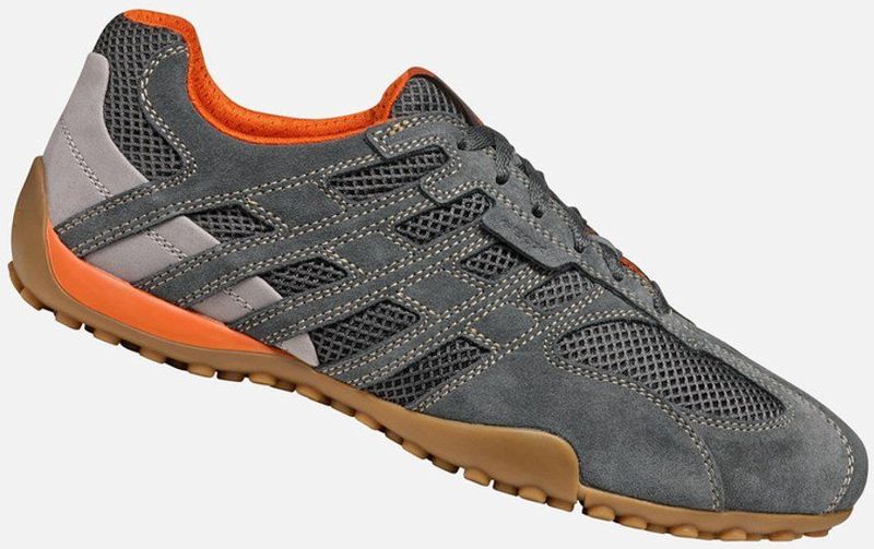 GEOX - SNAKE ORIGINAL - Sneakers - GRIJS - Suède en Mesh
