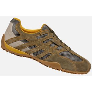 GEOX - SNAKE ORIGINAL - Sneakers - Legergroen/Donkergroen - Suède en Mesh