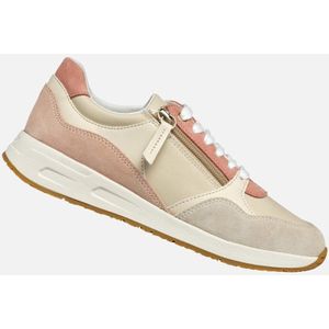 GEOX - BULMYA - Sneakers - Melkwit/Lichtbeige - Textiel/Suède