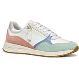 Geox - Dames Sneakers - Veelkleurig - Textiel en Suède